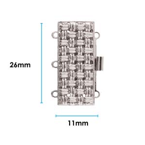 3 Strand Clasp Silver