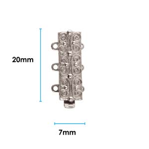 3 Strand Clasp Silver
