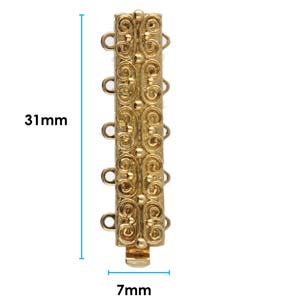 5 Strand Clasp Gold
