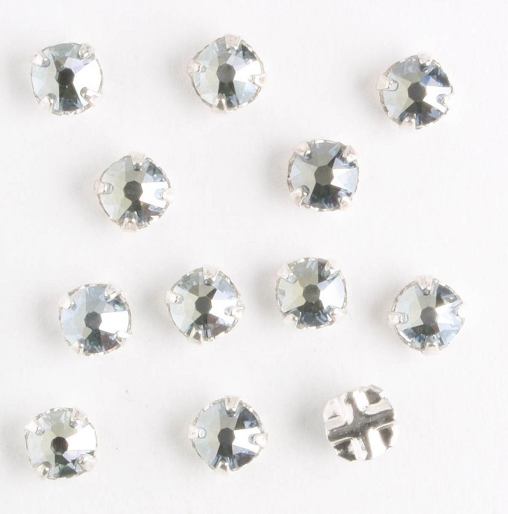 4mm Rose Montee Cry Blue Shade - qty 12