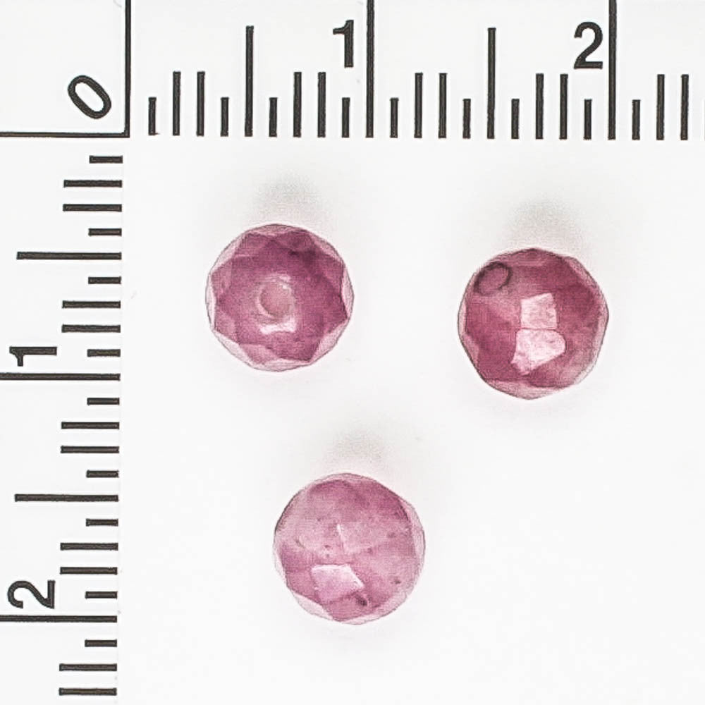 6mm Faceted Round Purple - 25 beads