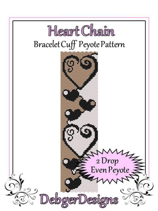 Heart Chain Bracelet Patterns - PDF