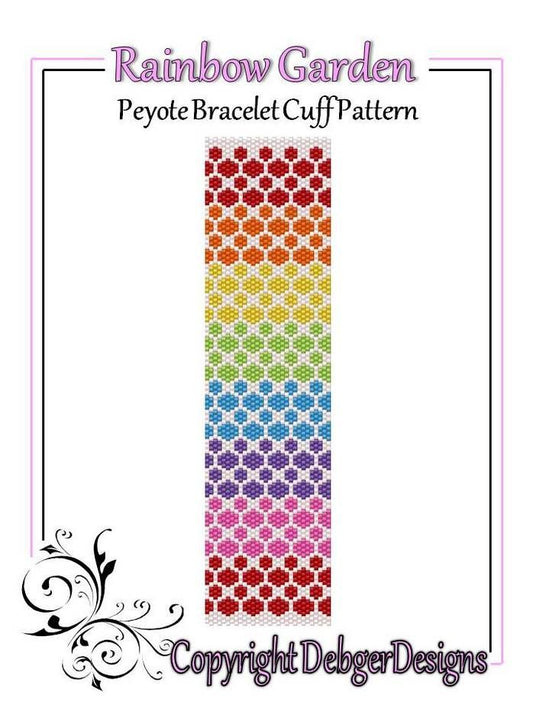 Rainbow Garden Bracelet Pattern - PDF