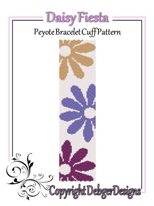 Daisy Fiesta Bracelet Pattern - PDF