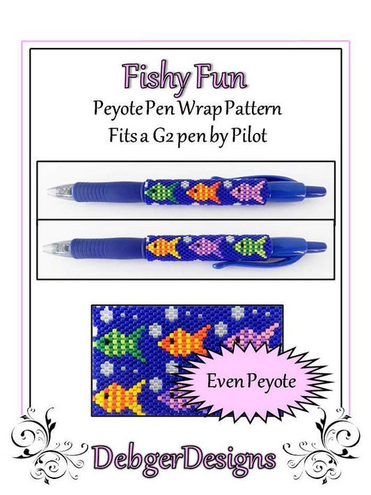 Fishy Fun Pen Wrap Pattern - PDF