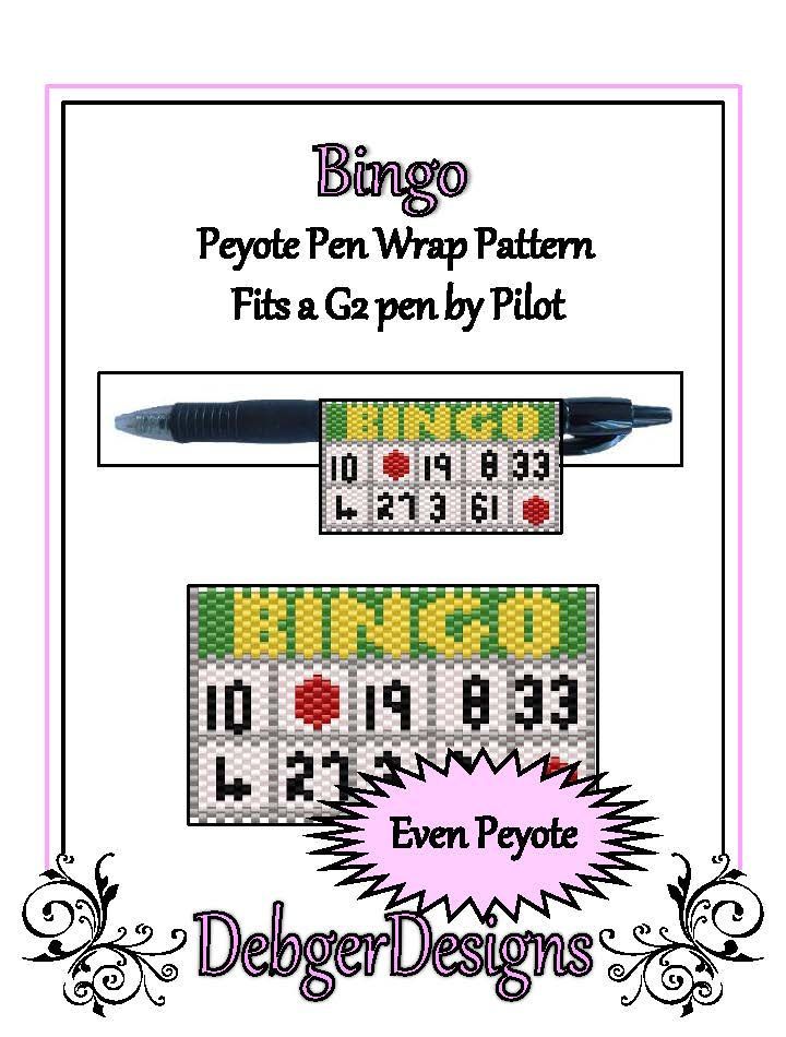 Bingo Pen Wrap Pattern - PDF