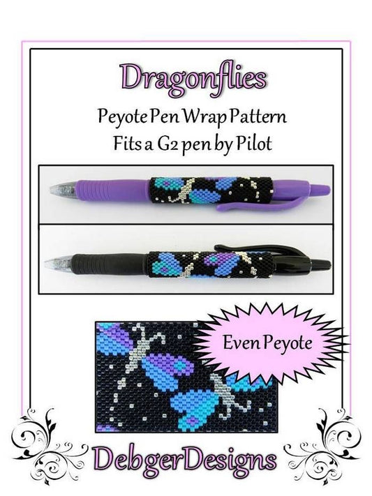 Dragonflies Pen Wrap Pattern - PDF