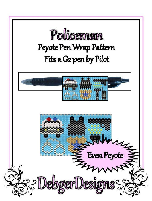Policeman Pen Wrap Pattern - PDF