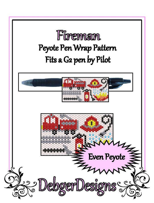 Fireman Pen Wrap Pattern - PDF
