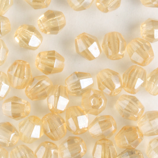 4mm Mushroom Firepolish Lumi Carmel - 100 beads