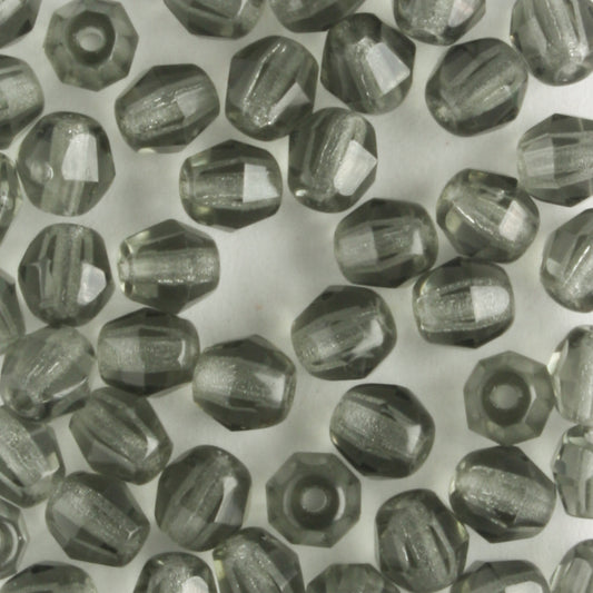 4mm Mushroom Firepolish Montana - 100 beads