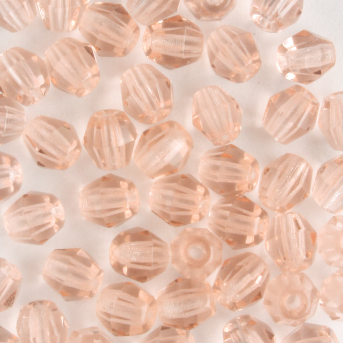 4mm Mushroom Firepolish Rosaline - 100 beads