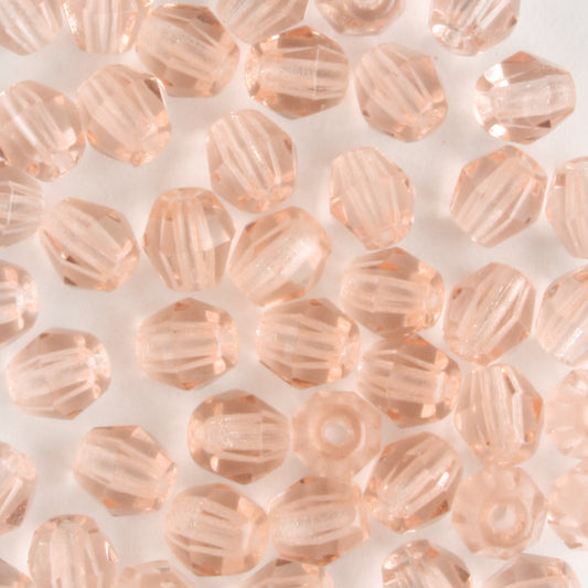 4mm Mushroom Firepolish Rosaline - 100 beads