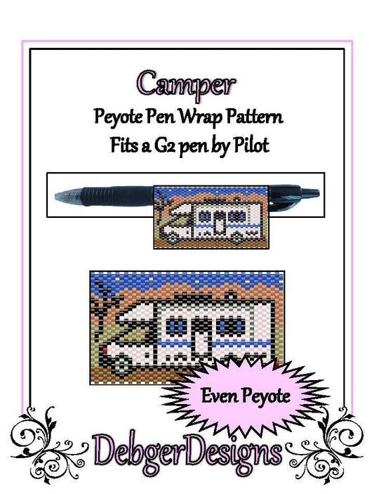 Camper Pen Wrap Pattern - PDF