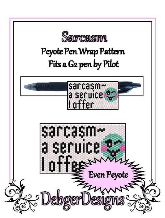 Sarcasm Pen Wrap Pattern - PDF