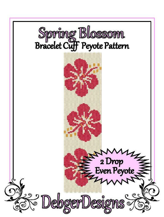 Spring Blossom Bracelet Pattern - PDF