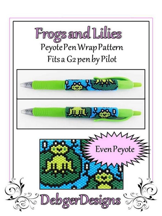 Frogs and Lillies Pen Wrap Pattern - PDF