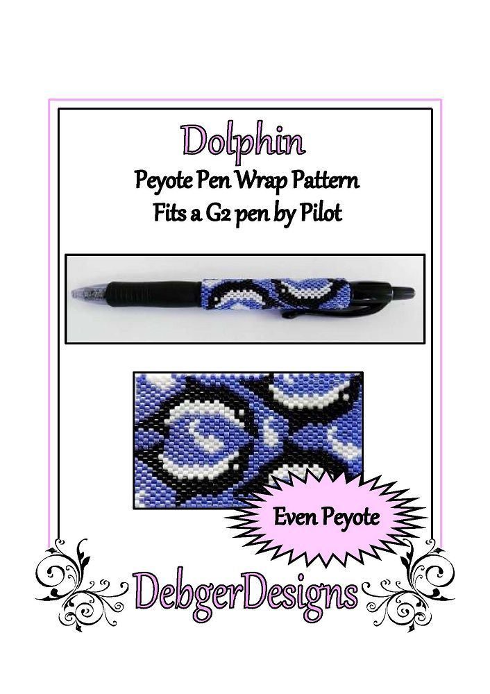Dolphin Pen Wrap Pattern - PDF