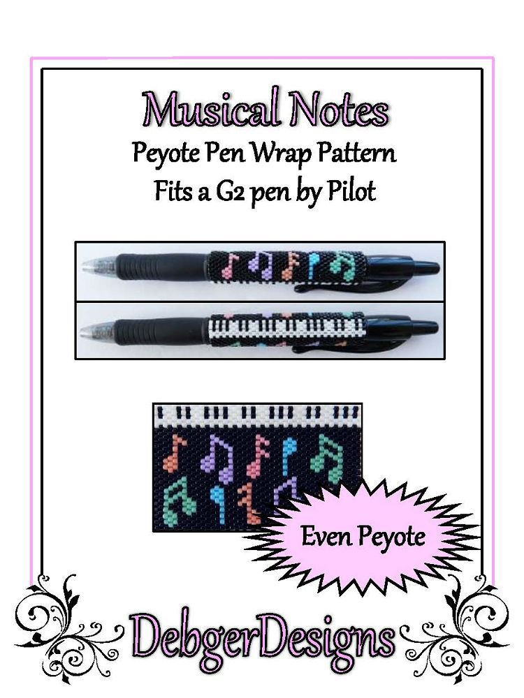 Musical Notes Pen Wrap Pattern - PDF – Jennifer Wiles Studio