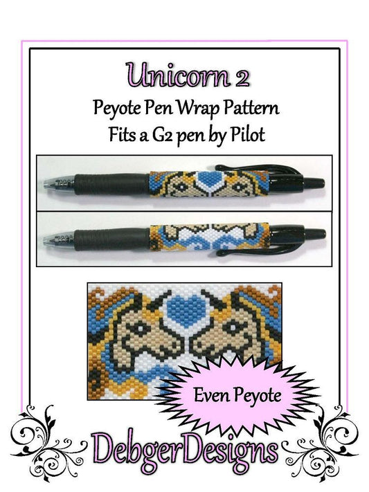 Unicorn 2 Pen Wrap Pattern - PDF