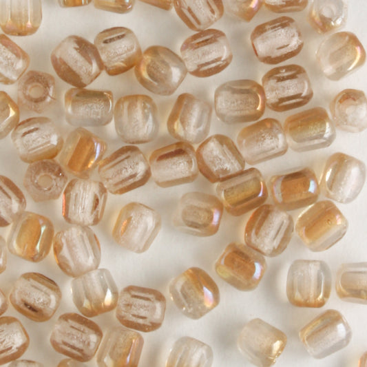 3mm Rice Fire Polish Light Sapphire Celsian - 100 beads