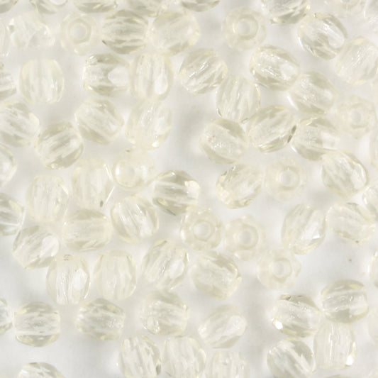 3mm Round Fire Polish Light Jonquil - 100 beads