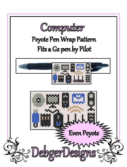 Computer Pen Wrap Pattern - PDF