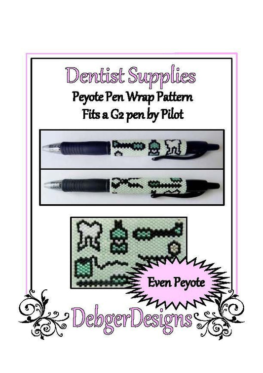 Dentist Supplies Pen Wrap Pattern - PDF