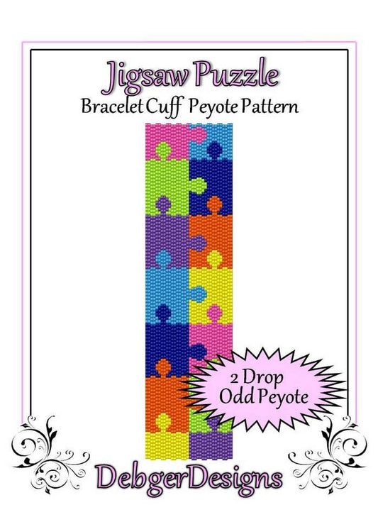 Jigsaw Puzzle Bracelet Pattern - PDF