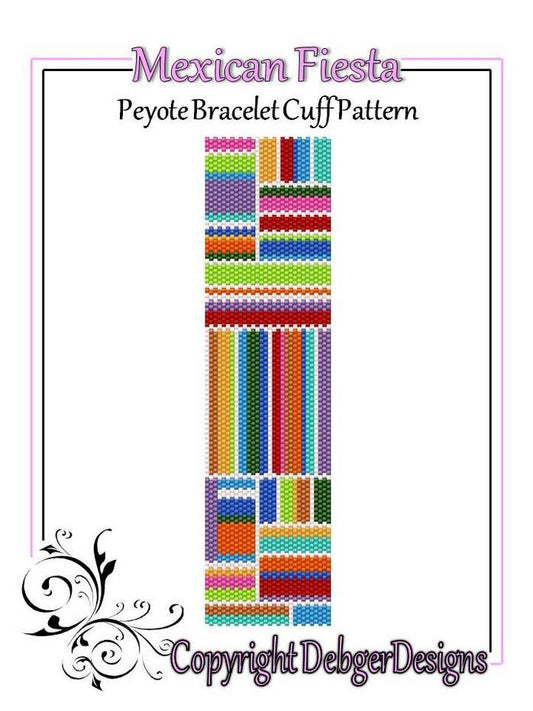 Mexican Fiesta Bracelet Pattern - PDF