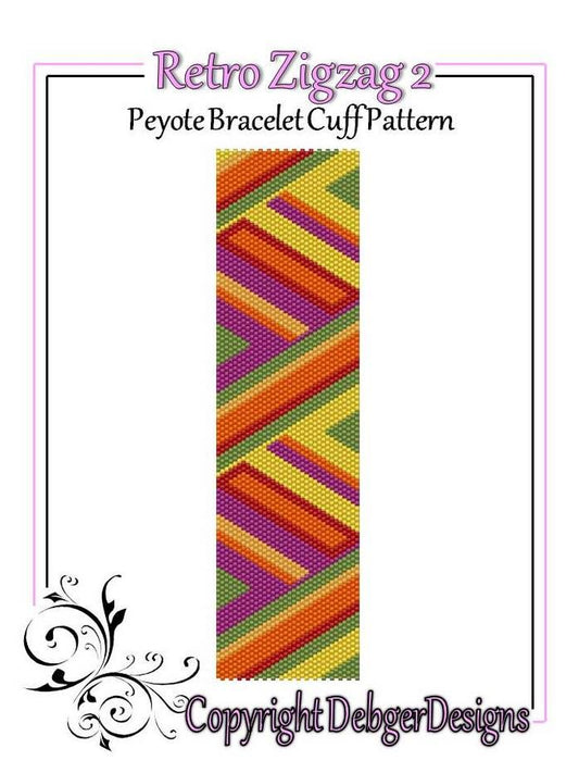 Retro Zigzag 2 Bracelet Pattern - PDF