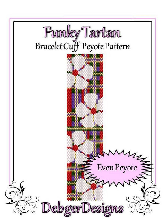 Funky Tartan Bracelet Pattern - PDF