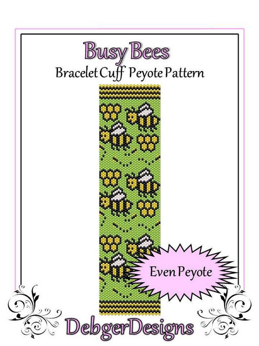 Busy Bees Bracelet Pattern - PDF