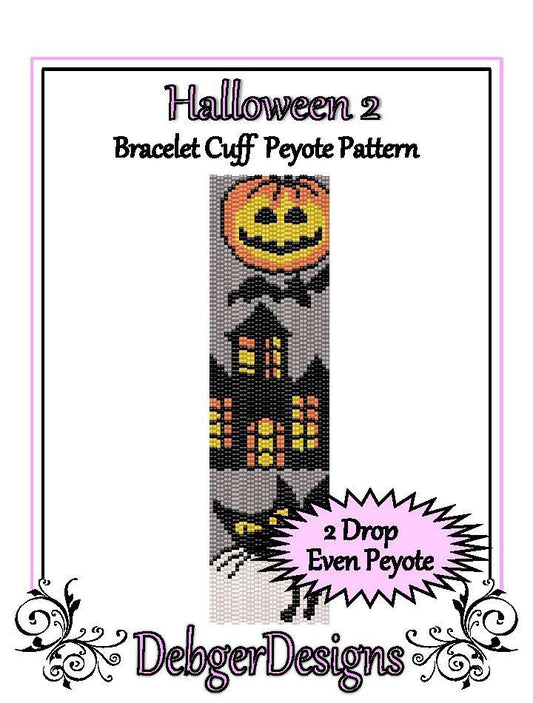 Halloween 2 Bracelet Pattern - PDF