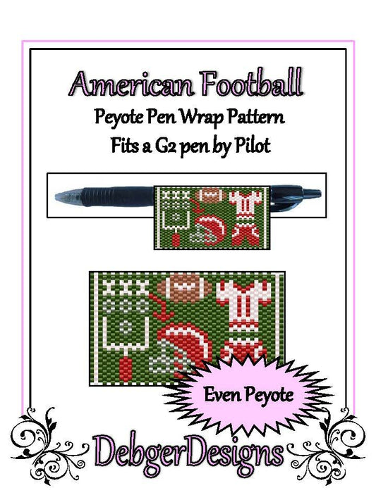 American Football Pen Wrap Pattern - PDF