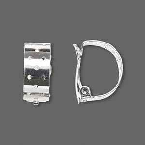 Earring Clip On Silver - pair