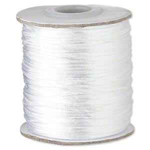 1mm Satin Cord - White - yard