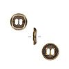 11mm Button Ant Brass - Qty 2
