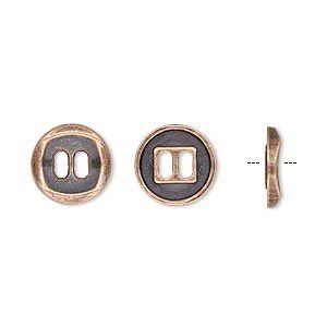 Button 11mm Ant Copper