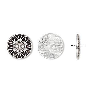 Button 12.5mm Silver - Qty 2