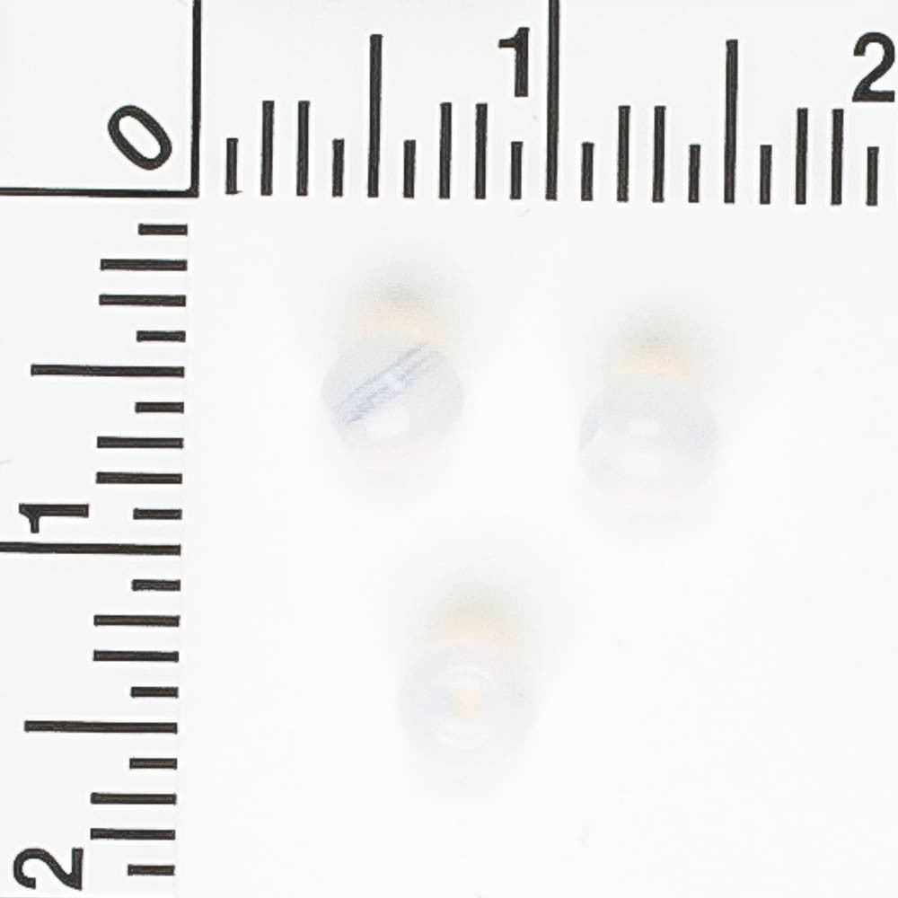 3.5mm Druk White Opal - 100 beads