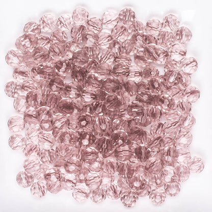 4mm Faceted Round Purple - 100 beads
