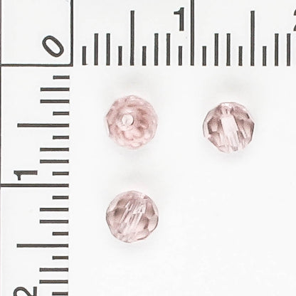 4mm Faceted Round Purple - 100 beads