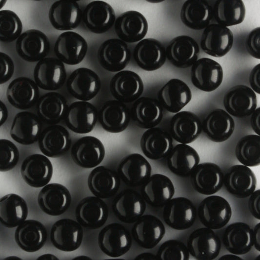 3mm Druk Black - 100 beads