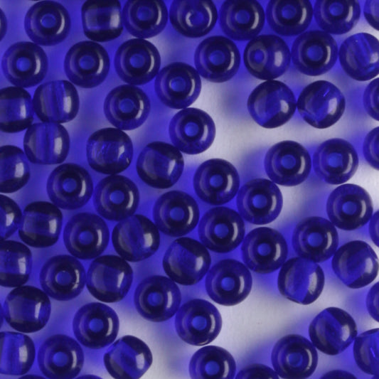 3mm Druk Cobalt Blue - 100 beads