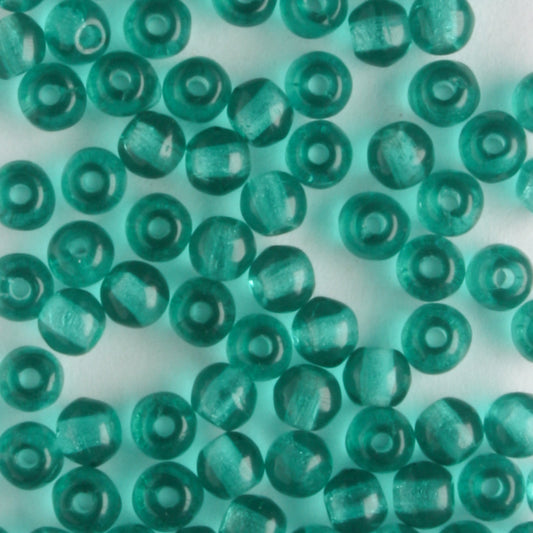 3mm Druk Teal - 100 beads