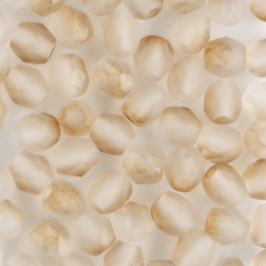 4mm Round Fire Polish Carmel Evelina - 100 beads