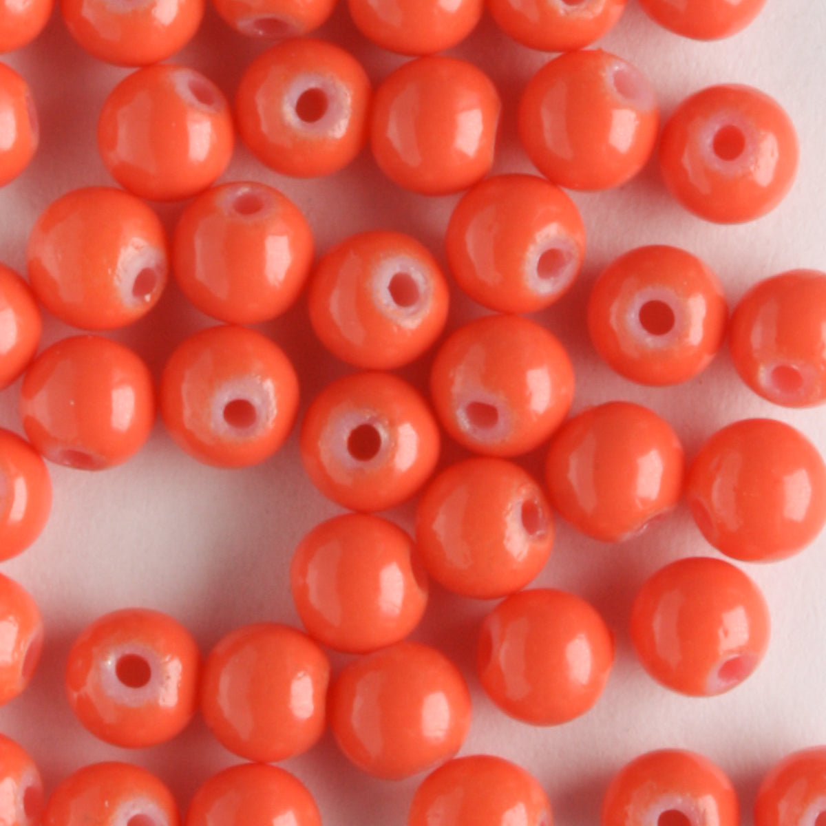 4mm Druk Coral - 100 beads