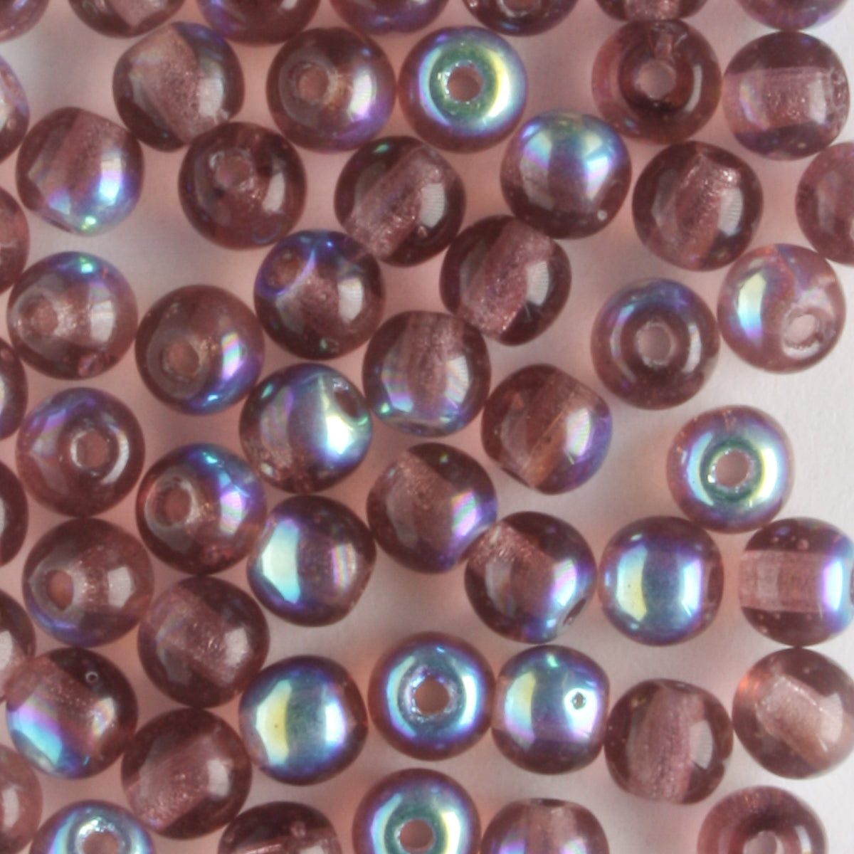 4mm Druk Purple AB - 100 beads