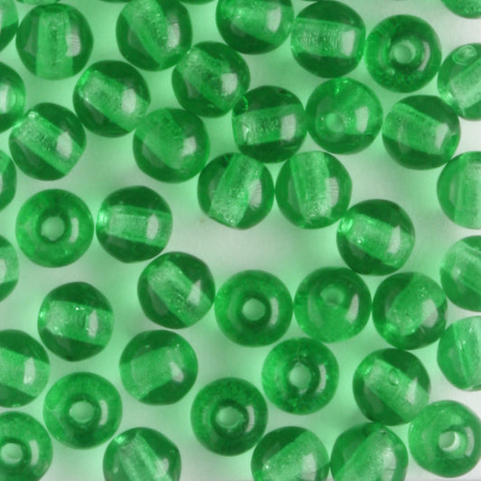 4mm Druk Green - 100 beads